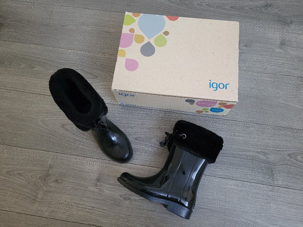 IGOR zwarte kaplaarzen met bontrand maat 34 ~ SJ2406, Kinderen en Baby's, Gebruikt, Meisje, Ophalen of Verzenden, Igor