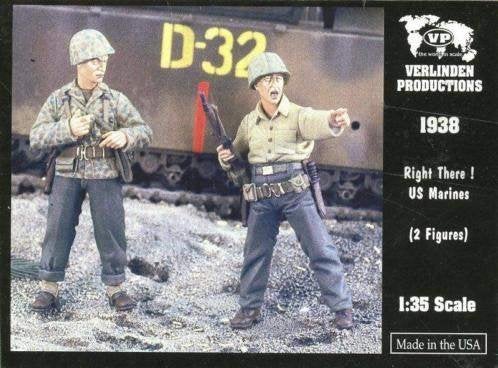 Verlinden Right There ! US Marines 2 figs (1938) SHF, Hobby en Vrije tijd, Ophalen of Verzenden, Gebruikt, 1:35 tot 1:50, Figuur of Figuren