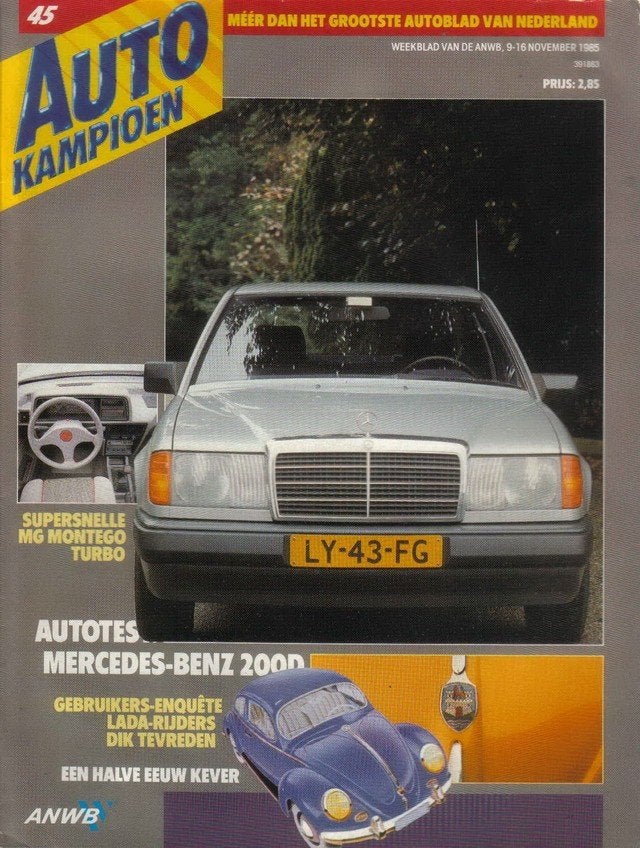 Autokampioen 45 1985 : Mercedes Benz 200D - VW Kever - MG, Ophalen of Verzenden, Gelezen, Algemeen