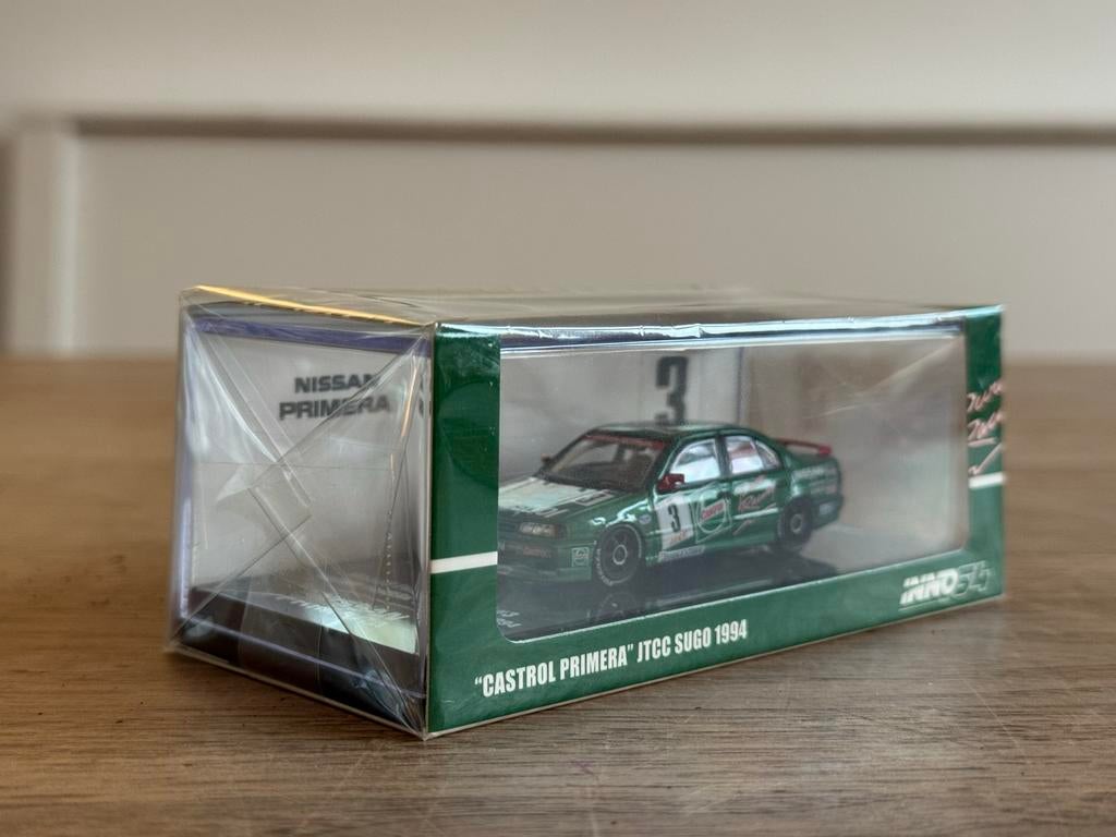INNO64 Nissan Primera (P10) Castrol JTCC Sugo 1994, Hobby en Vrije tijd, Ophalen of Verzenden, Nieuw, Auto