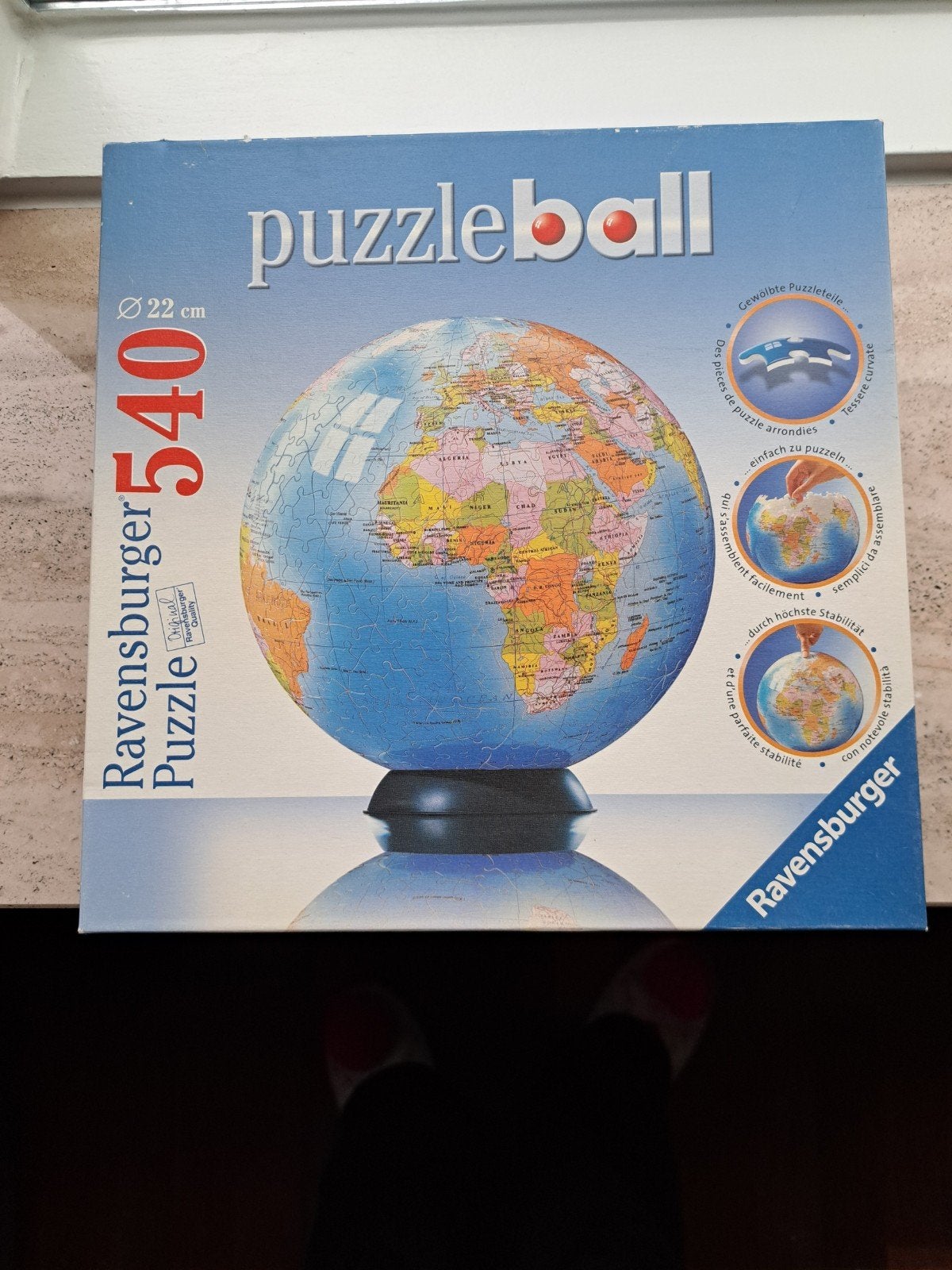 Ravensburger Puzzleball Wereldbol 540 stukjes, Ophalen of Verzenden, 500 t/m 1500 stukjes, Gebruikt, Rubik's of 3D-puzzel