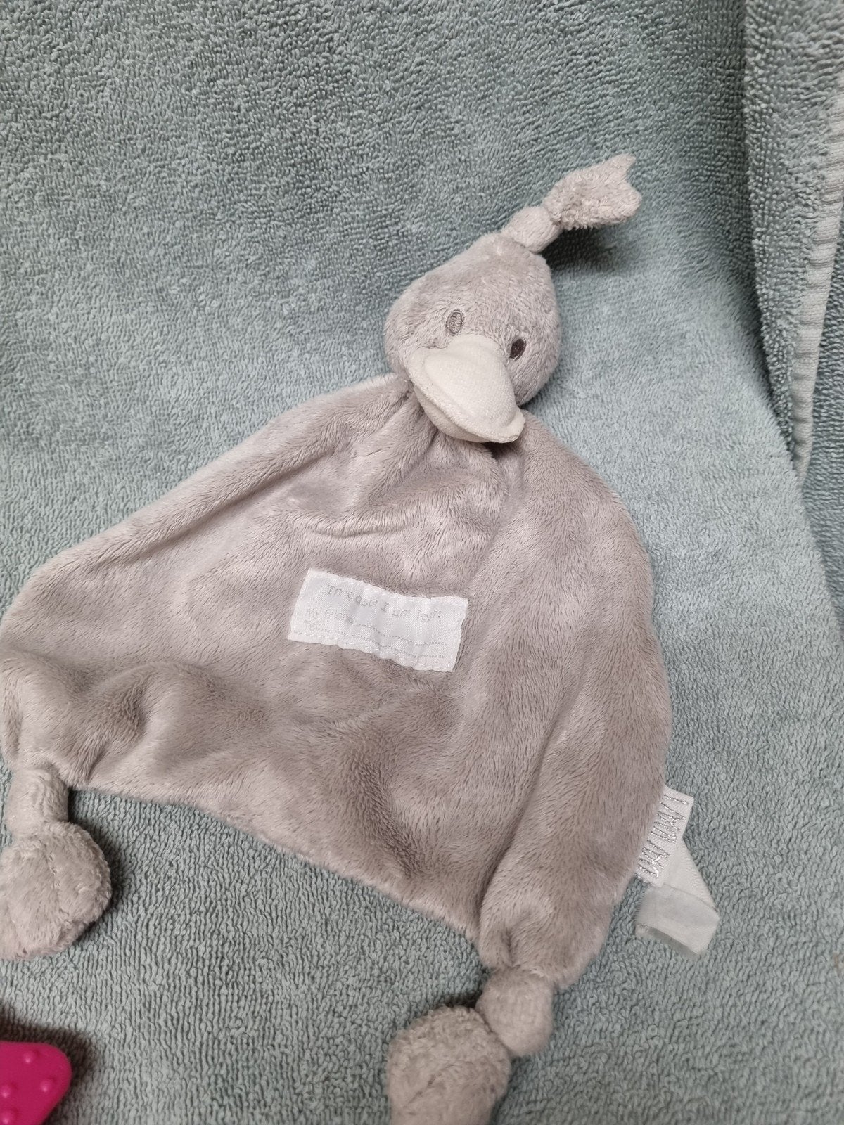 bam bam knuffel doekje eend grijs nr 51, Ophalen of Verzenden, Eend