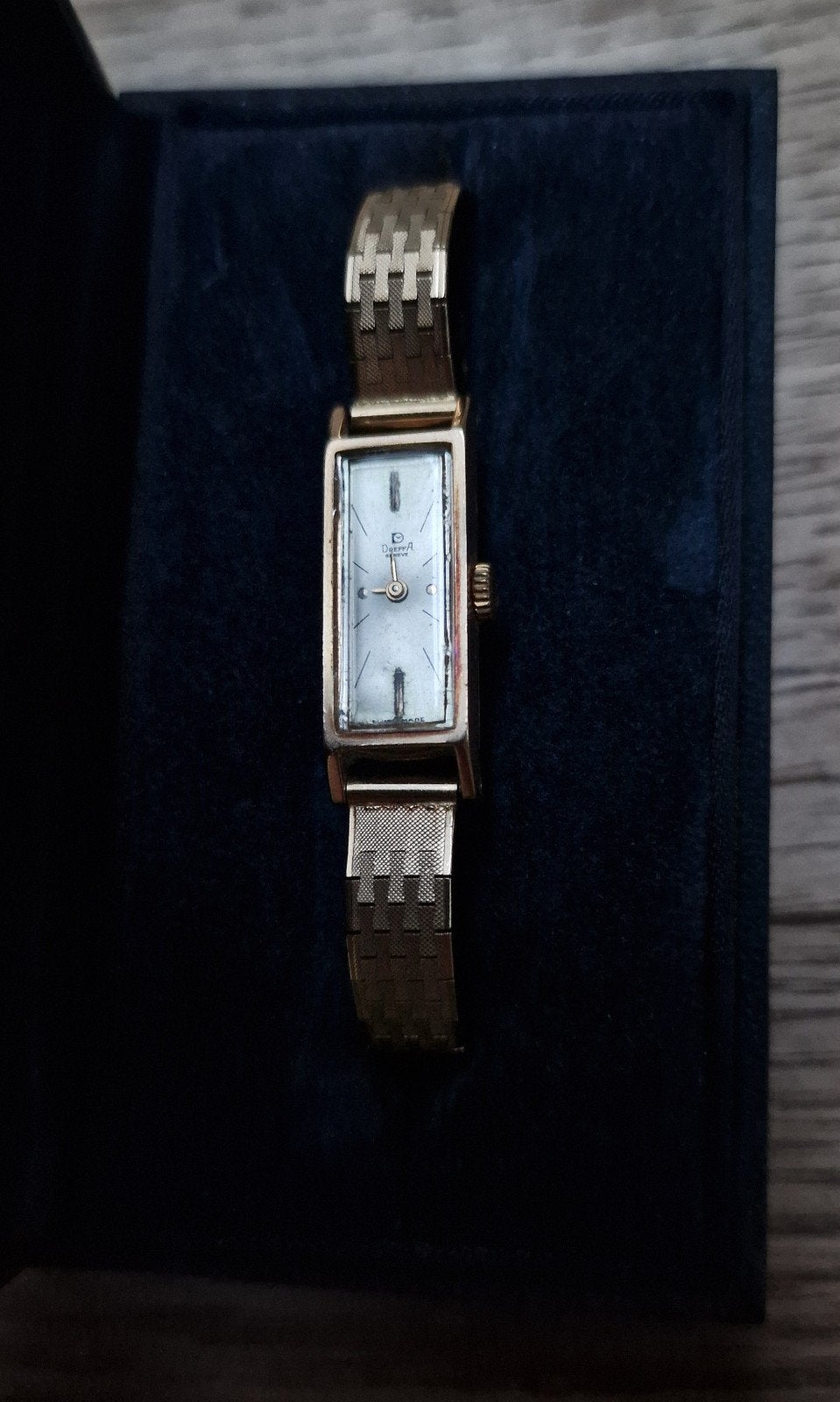Vintage Dreffa Genève Dameshorloge – Massief 18k Goud, Overige merken, Gebruikt, Polshorloge, Ophalen of Verzenden