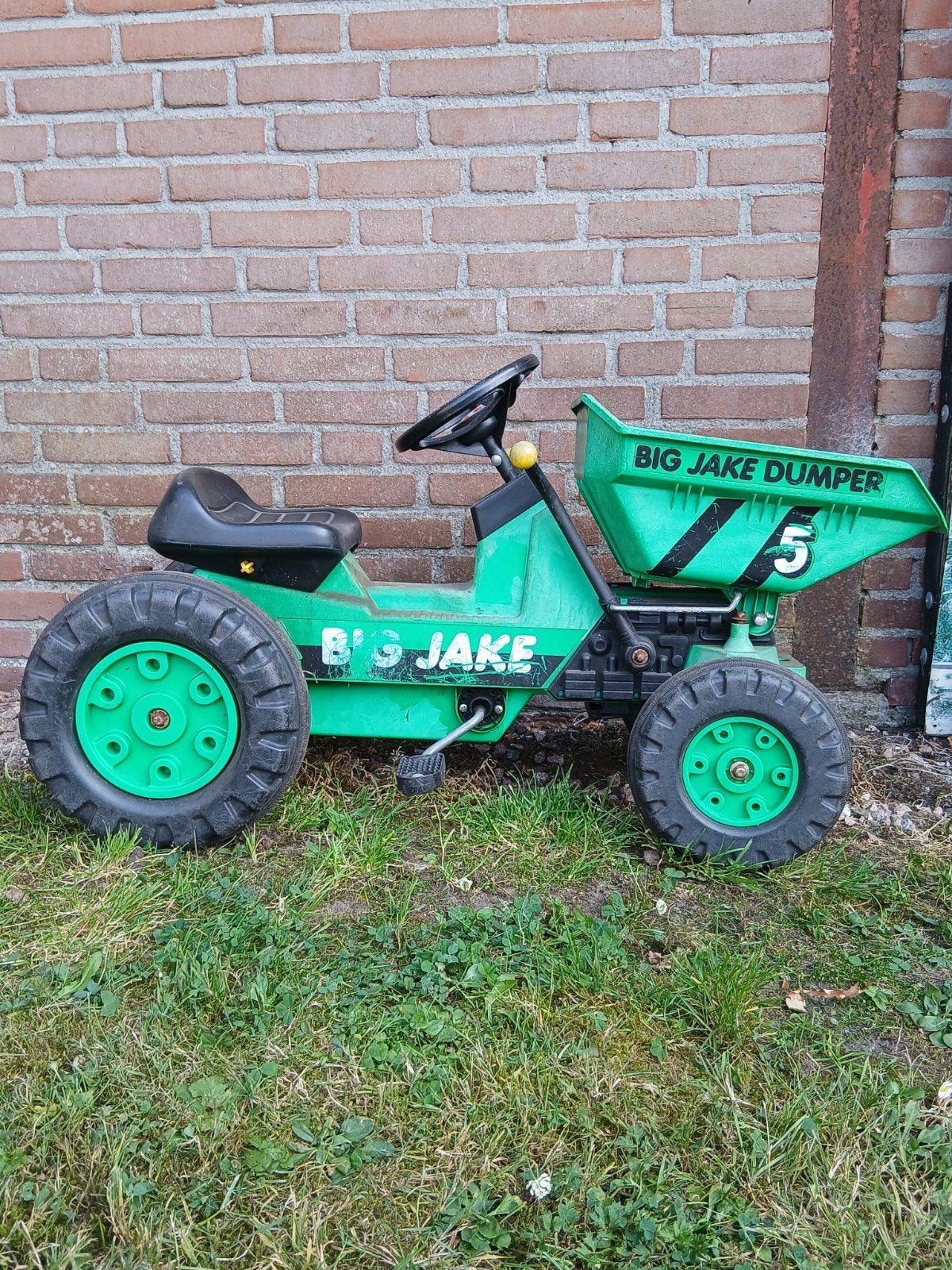 BIG Jake Dumper Trapauto - Groen, Ophalen, Gebruikt, Trapvoertuig