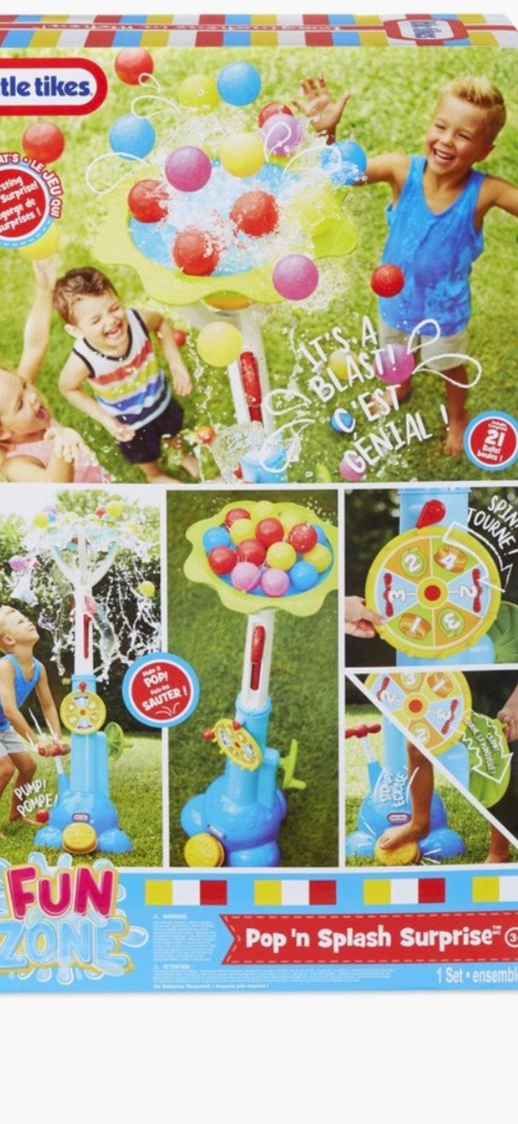 Little Tikes Fun Zone Pop 'n Splash Surprise Watersproeier /, Ophalen, Nieuw