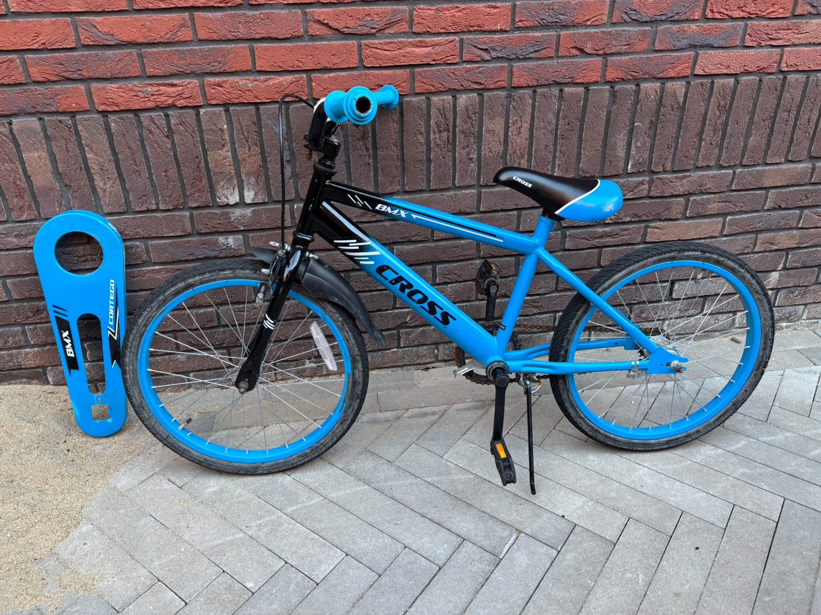Cortego BMX Cross Jongensfiets blauw 20 Inch, Fietsen en Brommers, Ophalen, Terugtraprem, Gebruikt, Handrem