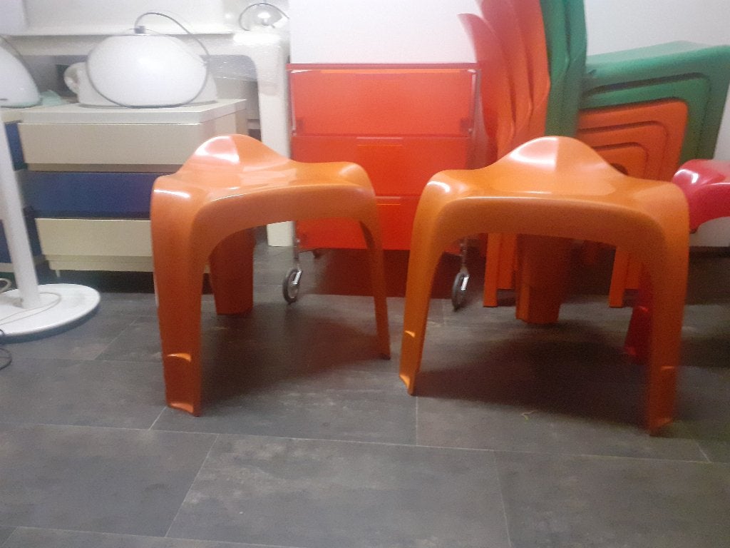 Alexander Begge design Casala jaren 70 oranje kruk retro, Kunststof, Gebruikt, ?, Casala