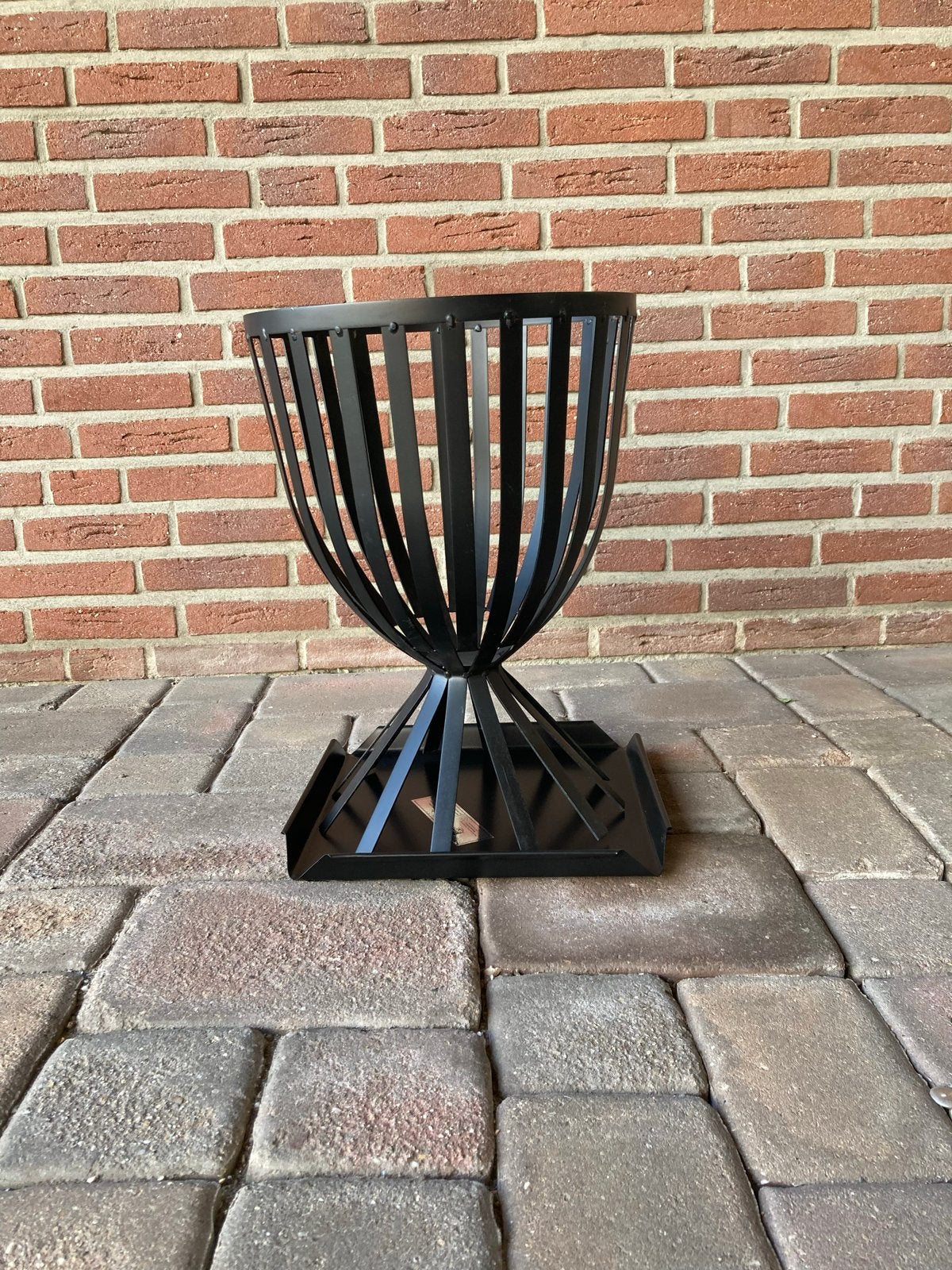 Nieuwe Vuurkorf met Asplaat - Gelakt Staal, 48 cm Hoog, Tuin en Terras, Vuurkorven, Ophalen of Verzenden, Nieuw, Vuurkorf