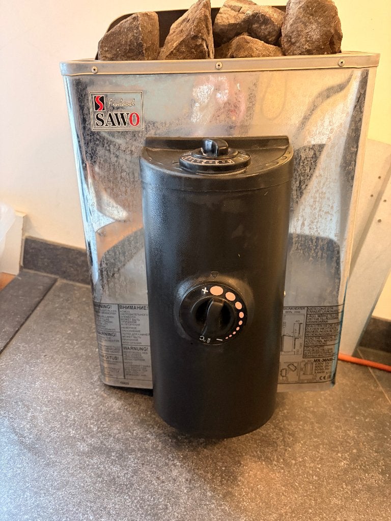 SAWO MX-36NB-Z Saunakachel 3,6 kW Inclusief stenen, Ophalen, Gebruikt, Fins of Traditioneel, Onderdelen