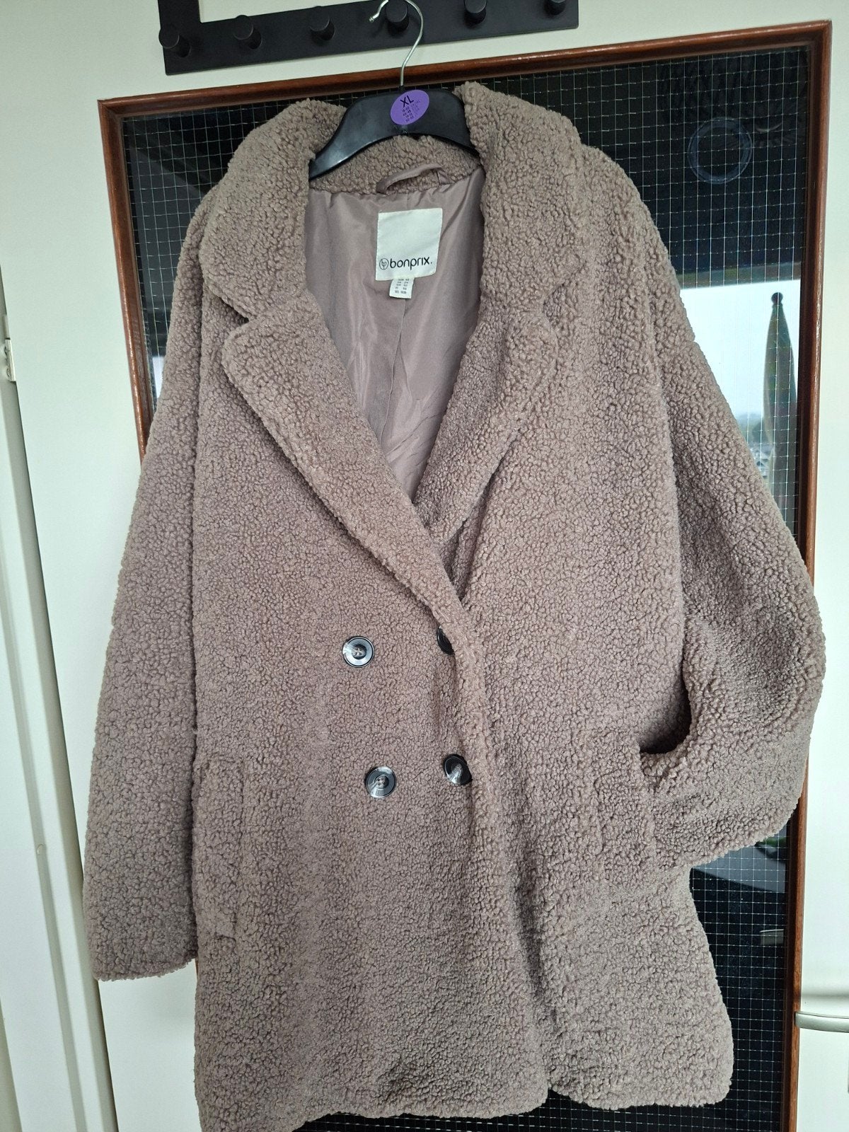 Teddy winterjas maat 50, Kleding | Dames, Bonprix, Beige, Maat 46/48 (XL) of groter, Nieuw