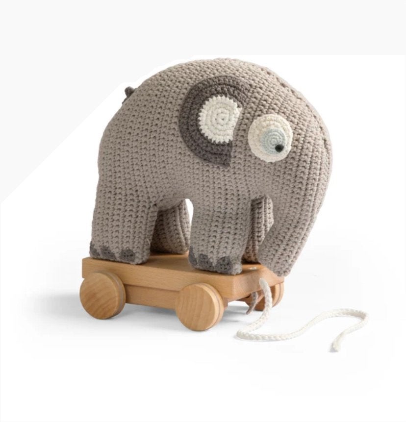 Sebra trekolifant Fanto, Kinderen en Baby's, Speelgoed | Houten speelgoed, Ophalen of Verzenden, Nieuw, Duw- of Trekspeelgoed