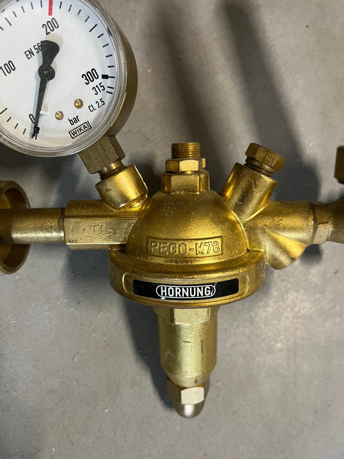 Hornung PEGO-M78 CO2/Argon Reduceerventiel met Flowmeters, Ophalen of Verzenden, Zo goed als nieuw, Co2
