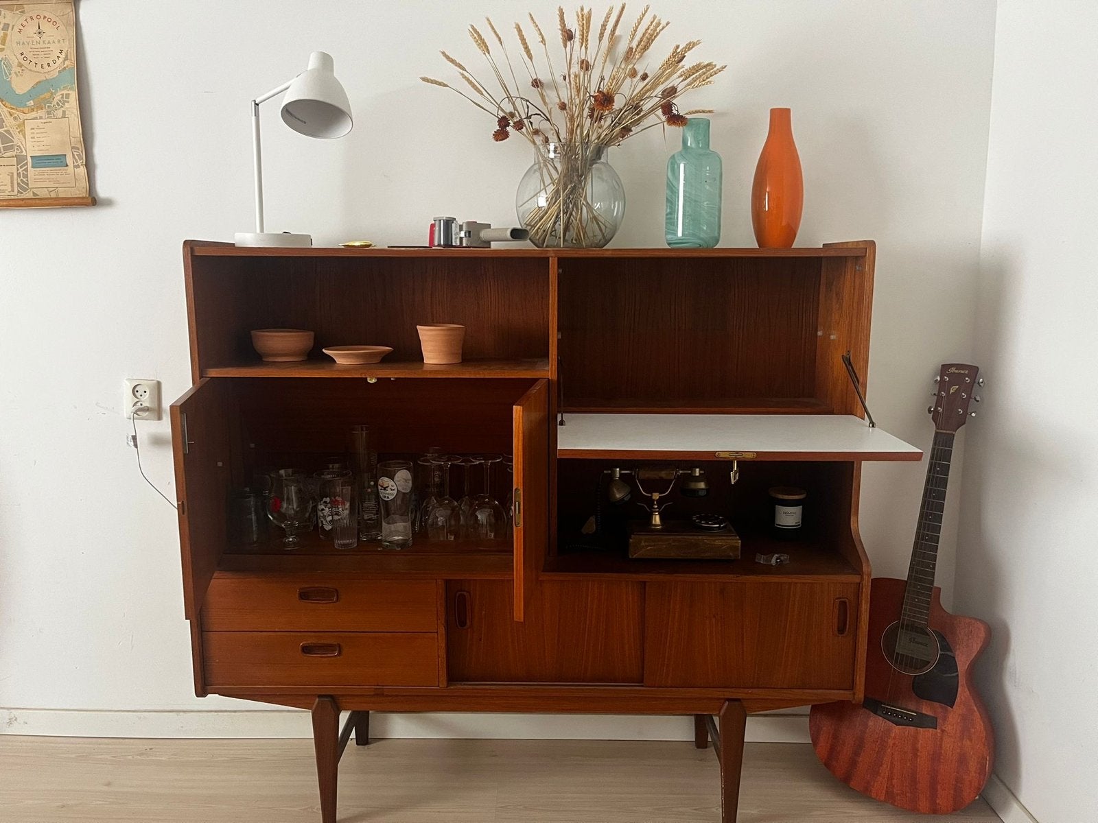 Vintage Teak Dressoir / Barkast - Jaren '60 Design, Ophalen