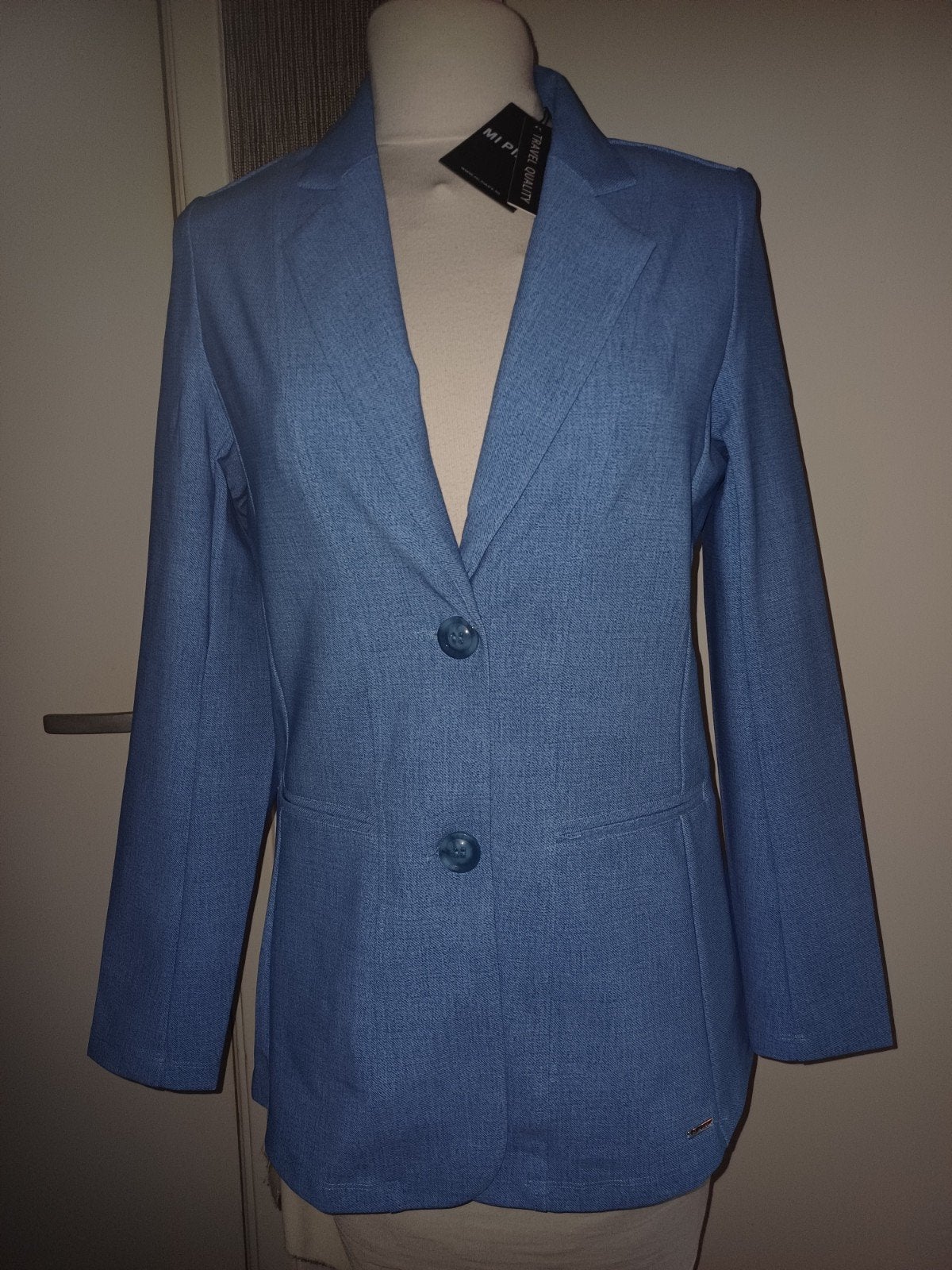 Mi Piace Bounded Travel Midlang Blazer Bleached Denim, Kleding | Dames, Mp, Blauw, Maat 46/48 (XL) of groter, Nieuw