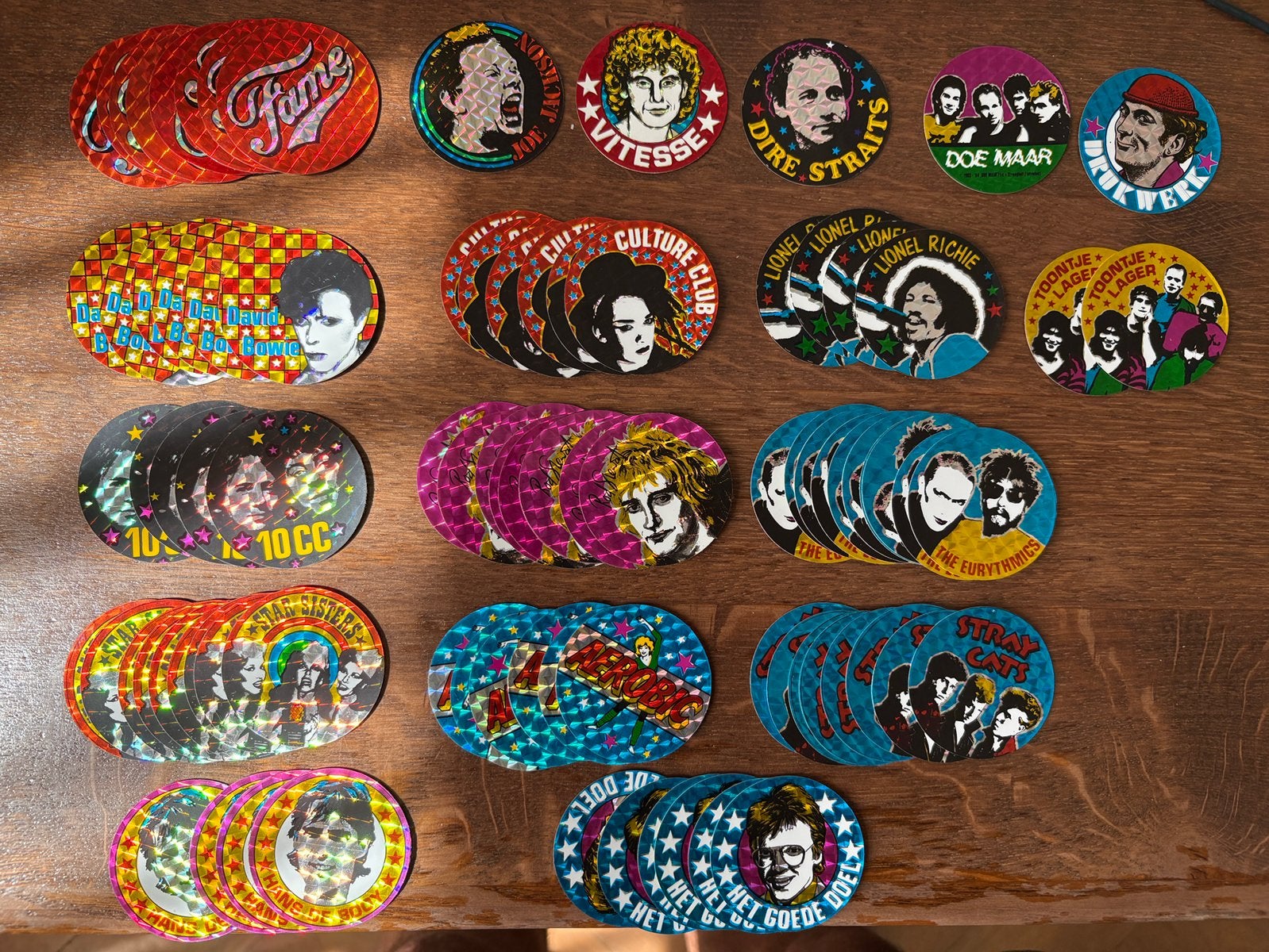 Stickers jaren 80 bands, Ophalen of Verzenden, Zo goed als nieuw