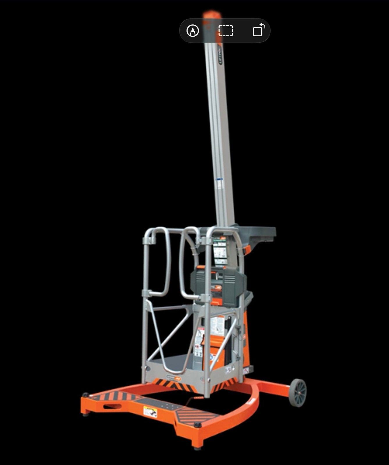 Compacte verticale masthoogwerker, Zakelijke goederen, Machines en Bouw | Liften, Steigers en Ladders, Ophalen