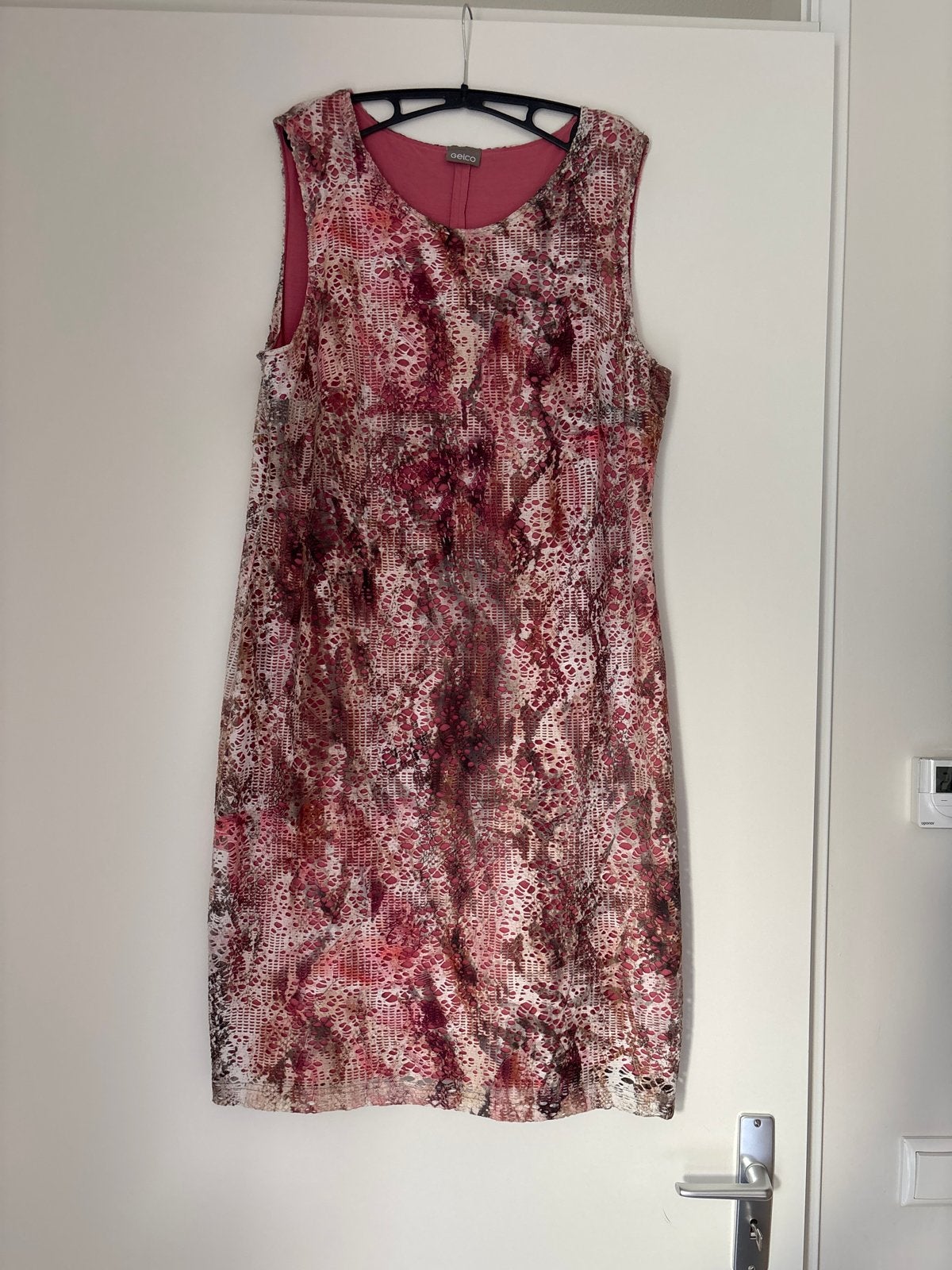Gelco Jurk Maat 46 met Abstract Patroon, Meerkleurig, Maat 46/48 (XL) of groter, Ophalen of Verzenden, Zo goed als nieuw