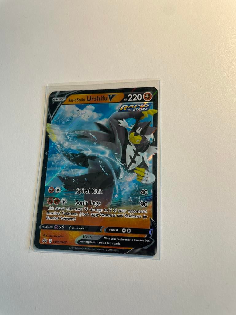 Pokemon Rapid Strike Urshifu V SWSH107 kaart, Verzenden, Gebruikt, Losse kaart, Foil