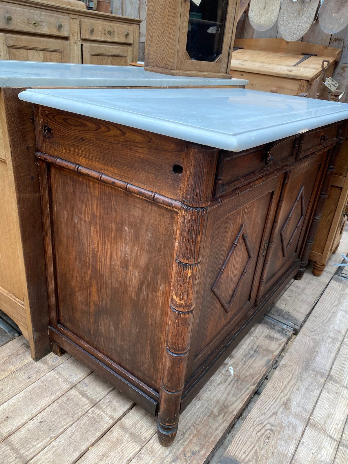 Stoer Faux Bamboe commode Franse kast, Ophalen