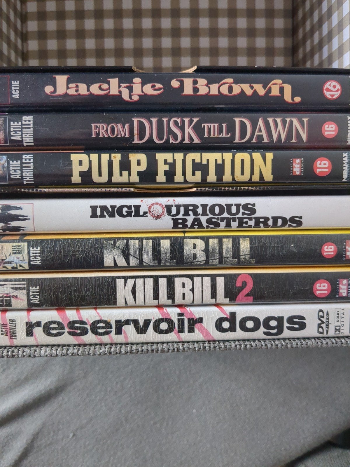 Quentin Tarantino DVD Collectie - 7 Films, Vanaf 16 jaar, Ophalen, Gebruikt, Actie