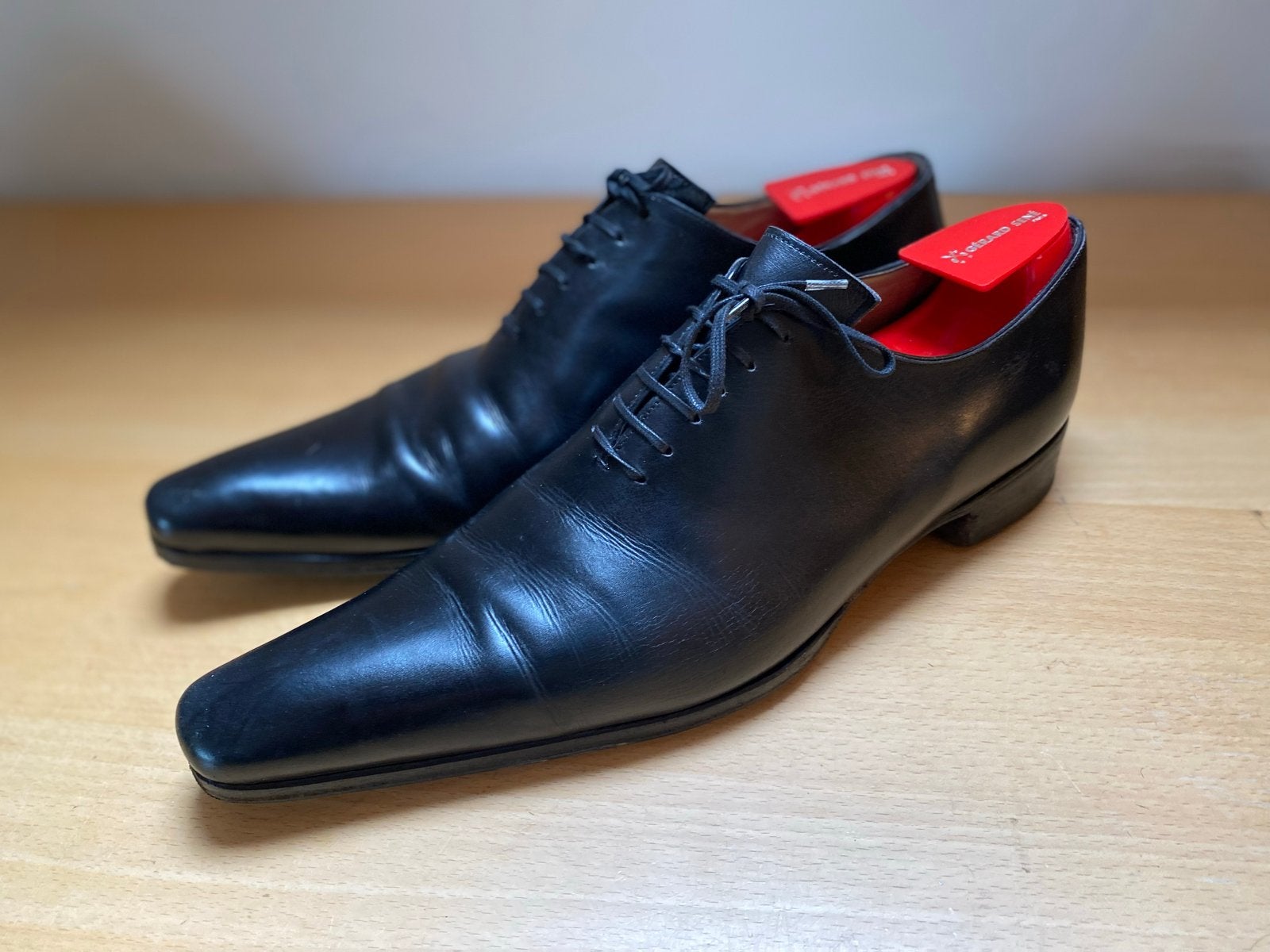 Gerard Sene 1944 Zwarte Gladde Leren Schoenen Maat 43,5/44, Zwart, Ophalen of Verzenden, Zo goed als nieuw, Veterschoenen