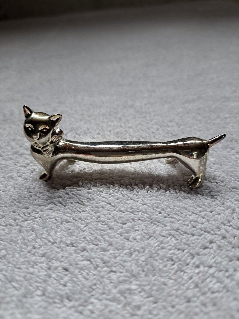 Set van 6 katten messenleggers bestekhouders, Ophalen of Verzenden