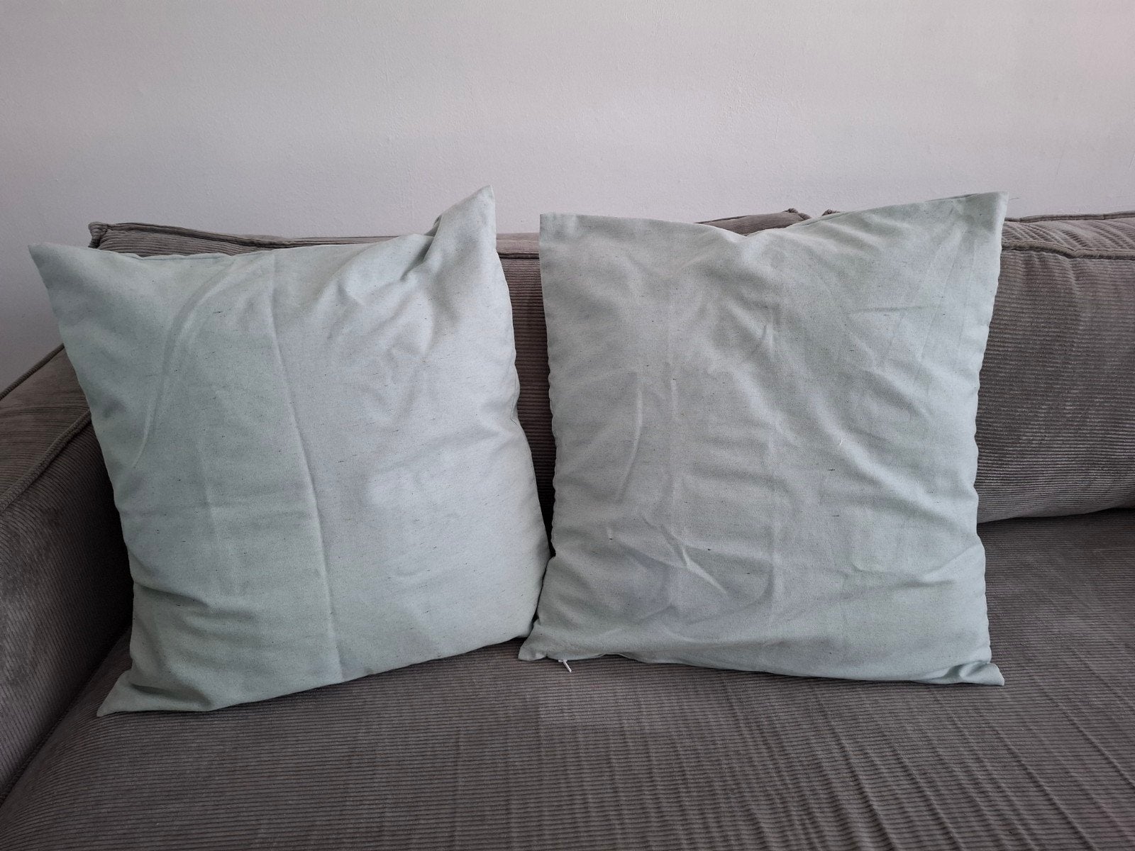 2x IKEA Strandmalört kussenhoezen mintgroen 50x50 cm, Ophalen of Verzenden