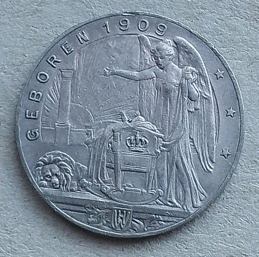 Penning geboorte Prinses Juliana 1909, Ophalen of Verzenden, Overige materialen, Nederland