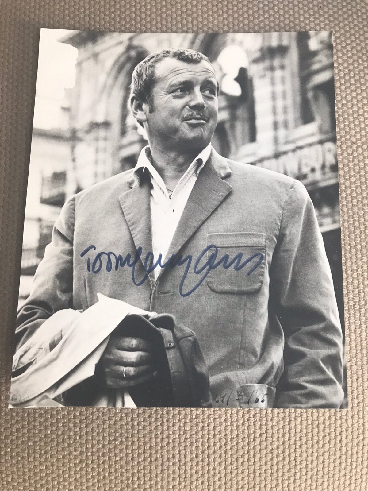 Foto handtekening Toon Hermans, Antiek en Kunst, Ophalen of Verzenden
