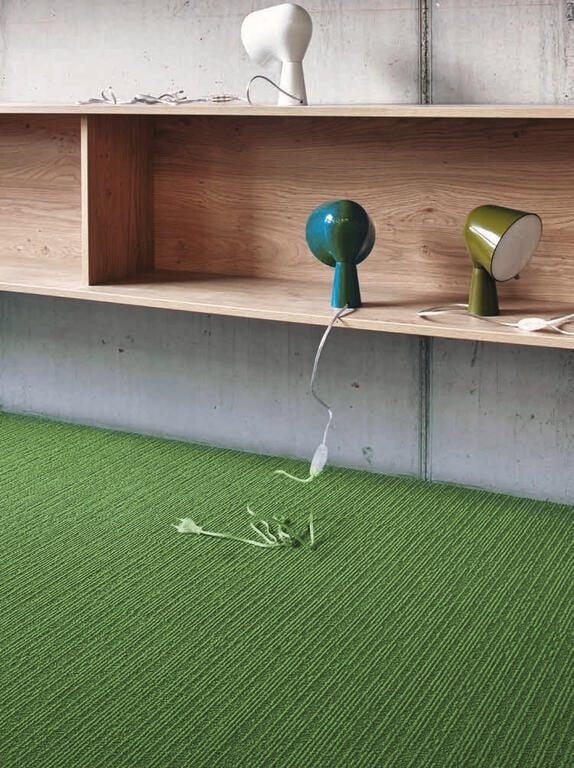 Knal groene tapijttegels nieuw in doos OP=OP, Nieuw, Ophalen of Verzenden, Tapijttegels, Groen