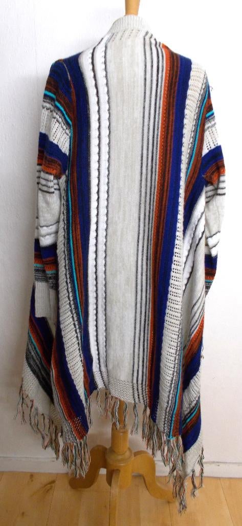 Ibiza/boho/hippie/festival vest met sliertjes! L, Verzenden, Zo goed als nieuw, Maat 42/44 (L), Blauw