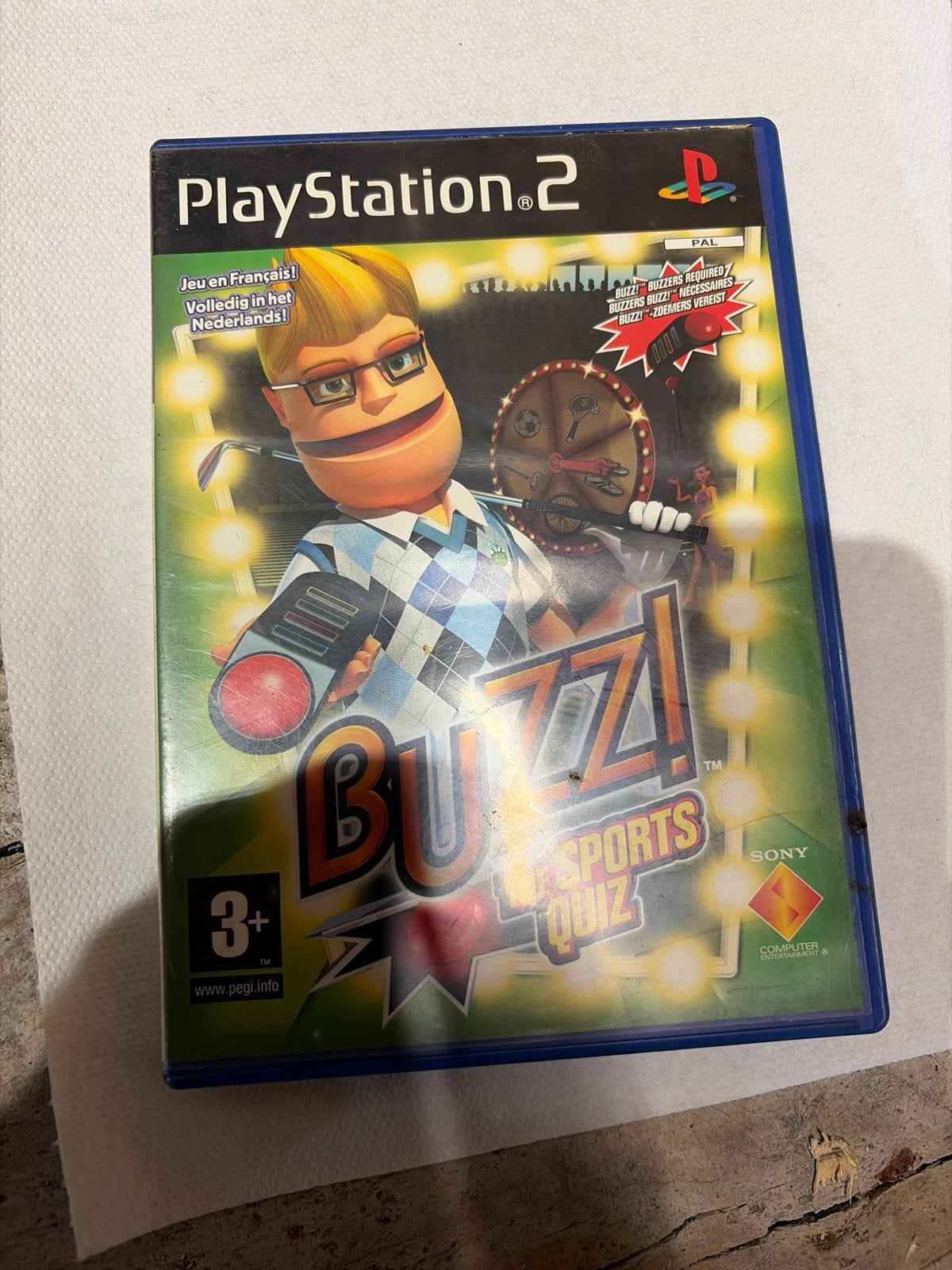 Buzz! The Sports Quiz - PlayStation 2 (PS2), Ophalen, Gebruikt, Overige genres, Eén computer
