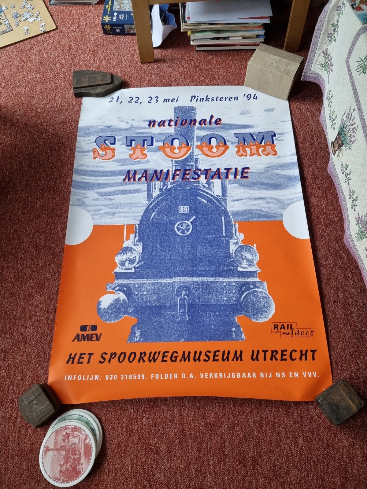 Nationale Stoom Manifestatie Spoorwegmuseum Utrecht '94, Ophalen of Verzenden, Nieuw, Trein, Kaart of Prent
