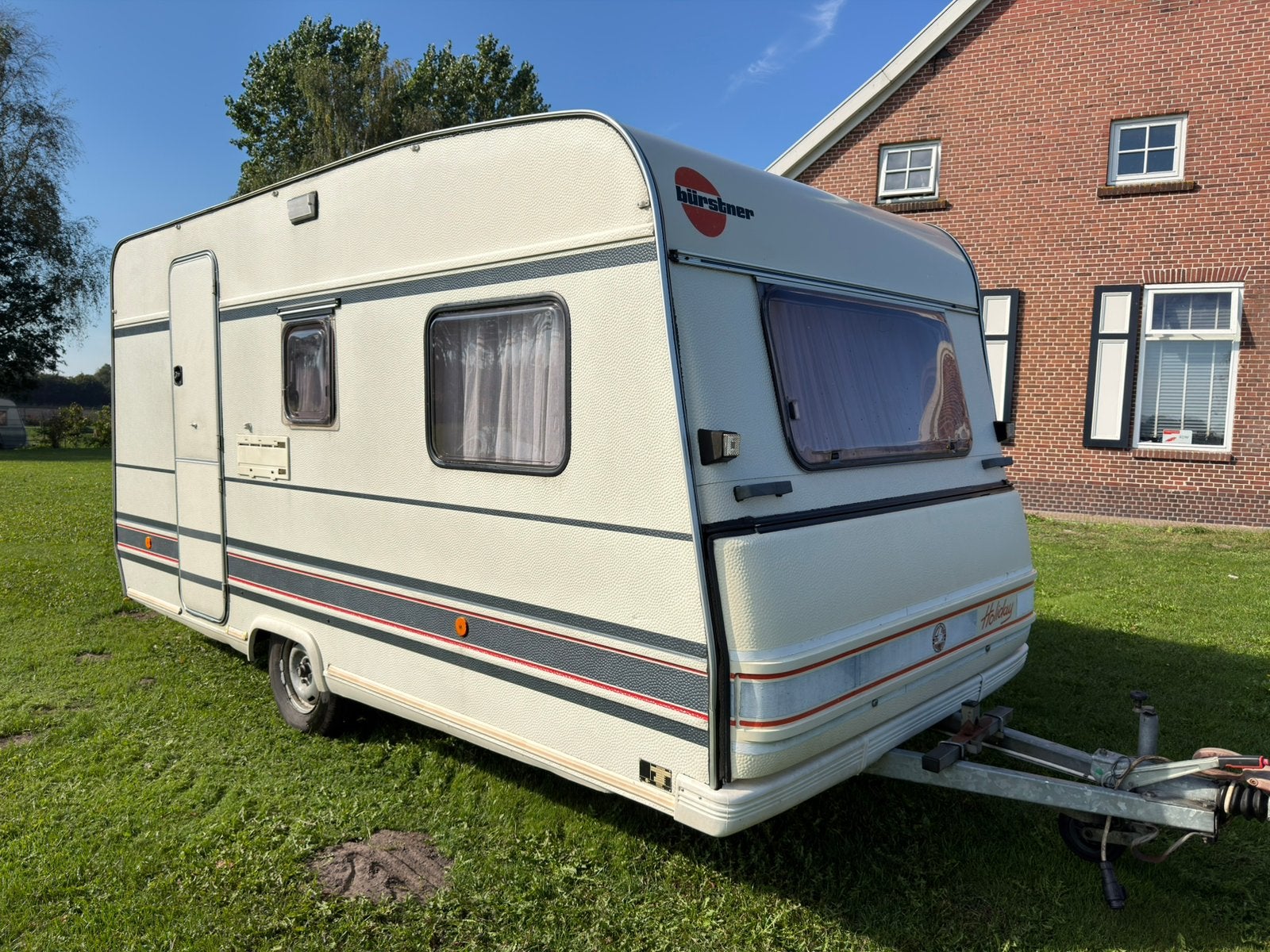 Bürstner (1991) | Vast bed | Stapelbed | Voortent & luifel, Caravans en Kamperen, Vast bed, Koelkast, Bedrijf, Treinzit