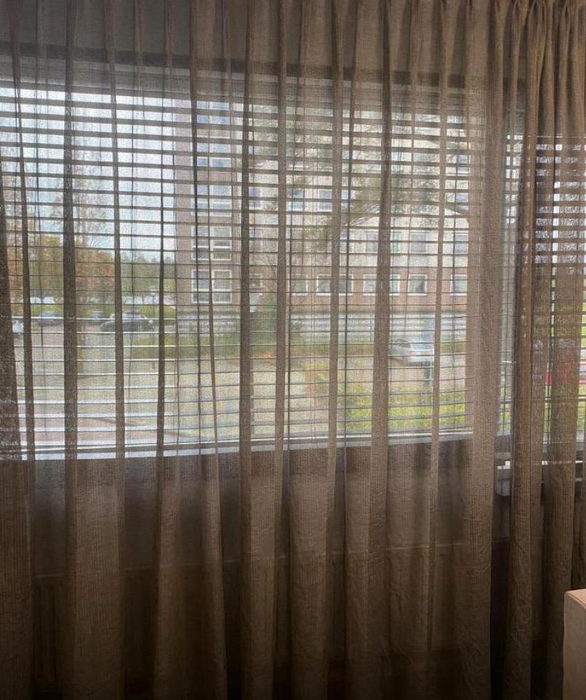 vitrage met vlinderplooi, Huis en Inrichting, Stoffering | Gordijnen en Lamellen, Ophalen of Verzenden, Nieuw, 200 cm of meer