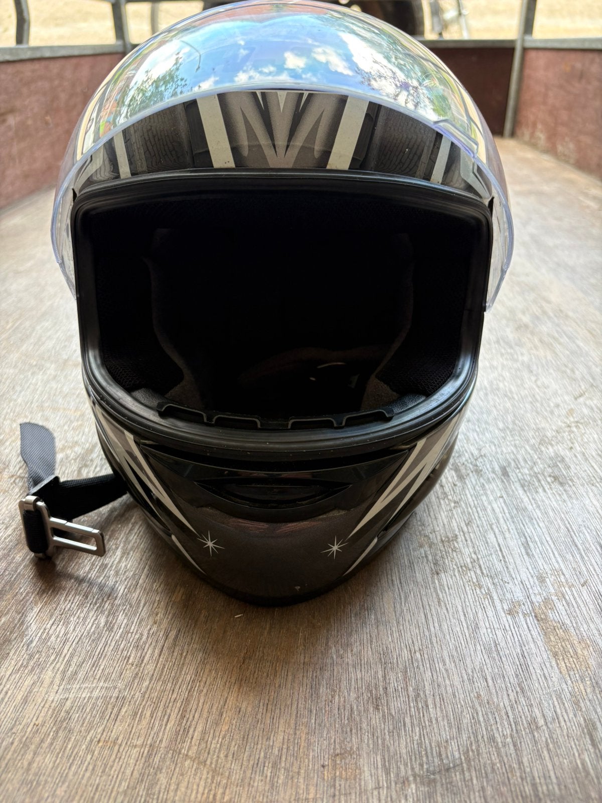 HJC motor helm, Fietsen en Brommers, Brommerhelmen, Ophalen, Zo goed als nieuw