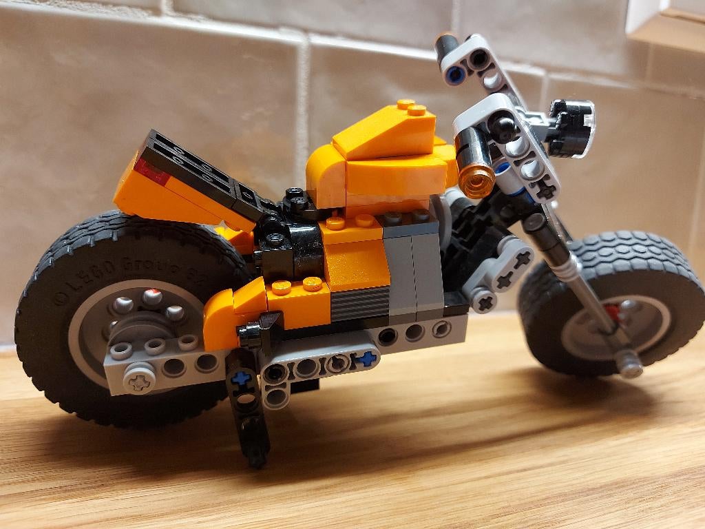 Lego creator 7291 oranje motorfiets, Gebruikt, Lego, Compleet, Ophalen of Verzenden
