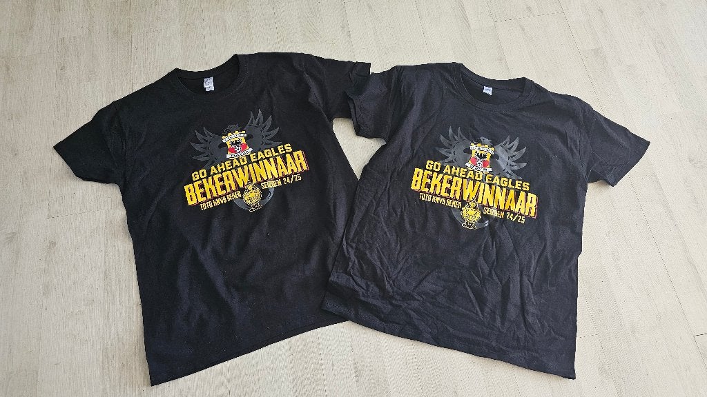 Go Ahead Eagles BEKERWINNAAR Shirt! NIEUW! S, M, L, XL!, Ophalen of Verzenden, Nieuw, Overige binnenlandse clubs, Shirt