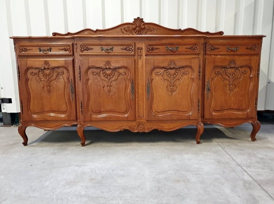 Antiek Eiken Dressoir met Rijkelijk Snijwerk, Antiek en Kunst, Antiek | Meubels | Kasten, Ophalen