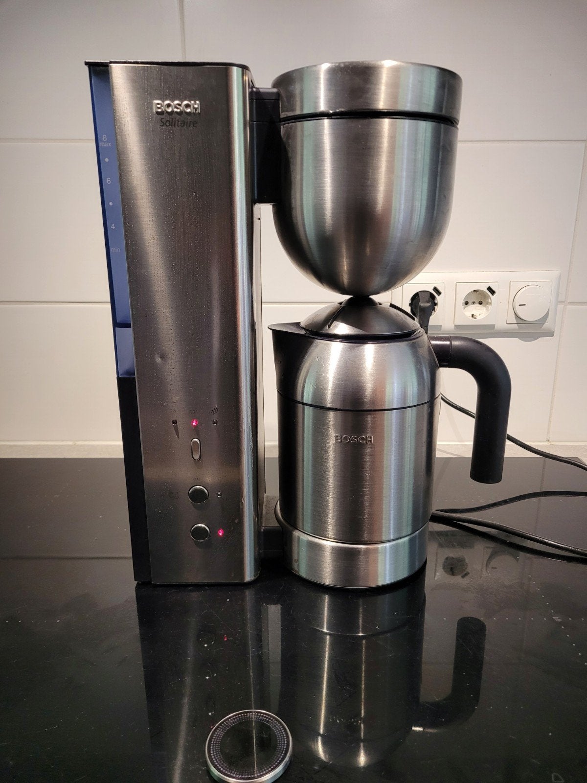 Bosch Solitaire Koffiezetapparaat met Thermoskan, Witgoed en Apparatuur, Koffiezetapparaten, Afneembaar waterreservoir, Gebruikt