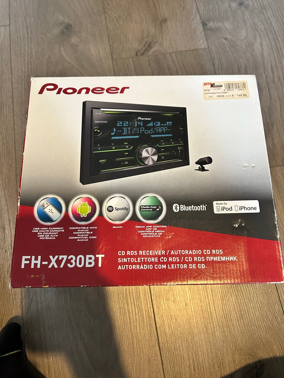 Pioneer FH-X730BT Autoradio CD RDS Bluetooth USB, Auto diversen, Autoradio's, Zo goed als nieuw, Ophalen of Verzenden