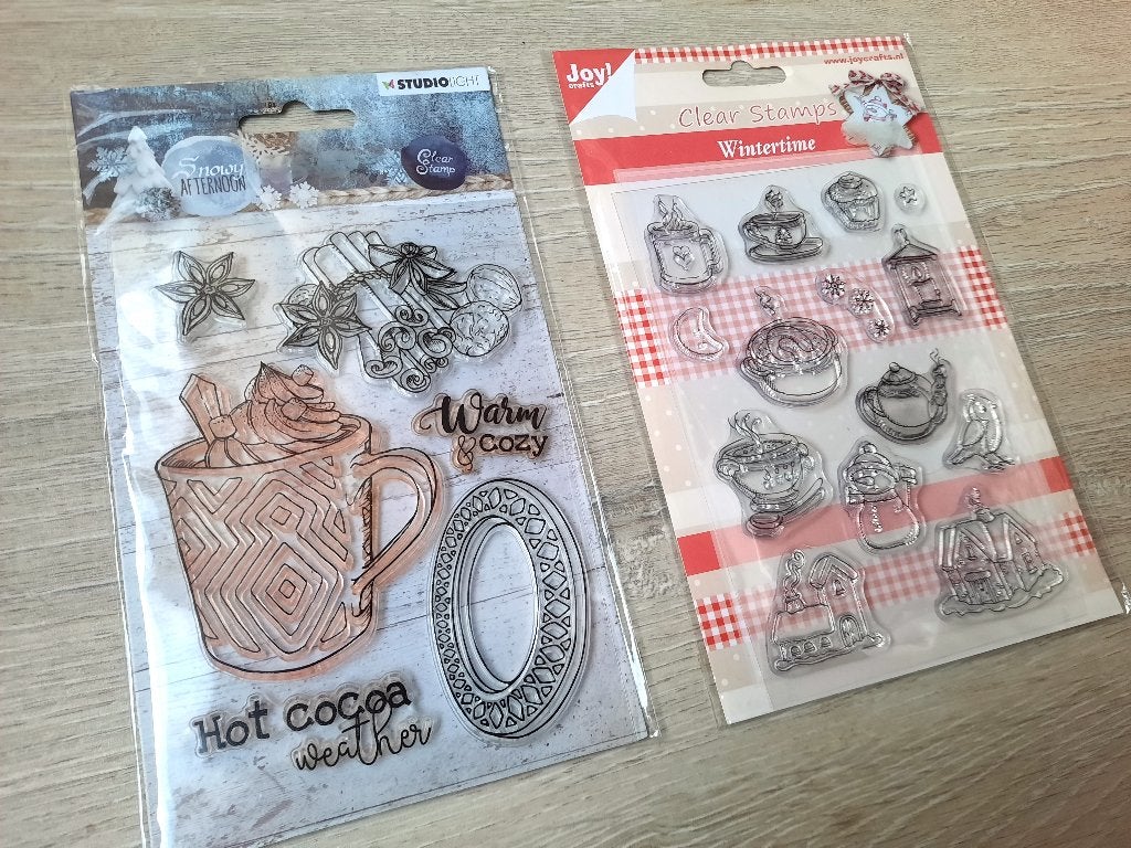 Kerst clear stamps setje van 2, Ophalen of Verzenden, Gebruikt, Clearstamp