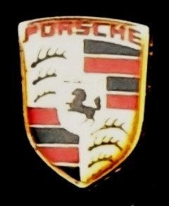 Porsche pin-epoxy 13x17 mm., Verzamelen, Speldjes, Pins en Buttons, Verzenden, Nieuw, Transport, Speldje of Pin