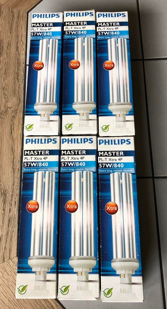 6x Philips master PL- T Xtra 4P spaarlampen nieuw in doos, Nieuw, Overige fittingen, Spaarlamp, Ophalen