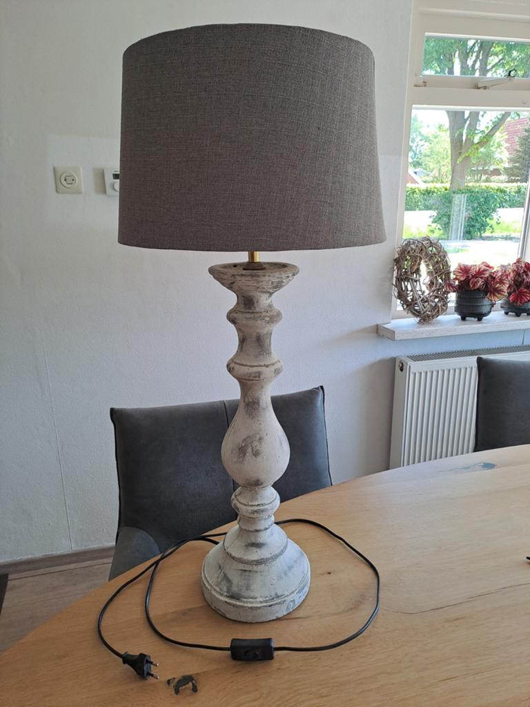 Prachtige landelijke grote zware lamp, Huis en Inrichting, Ophalen, Zo goed als nieuw, 75 cm of meer