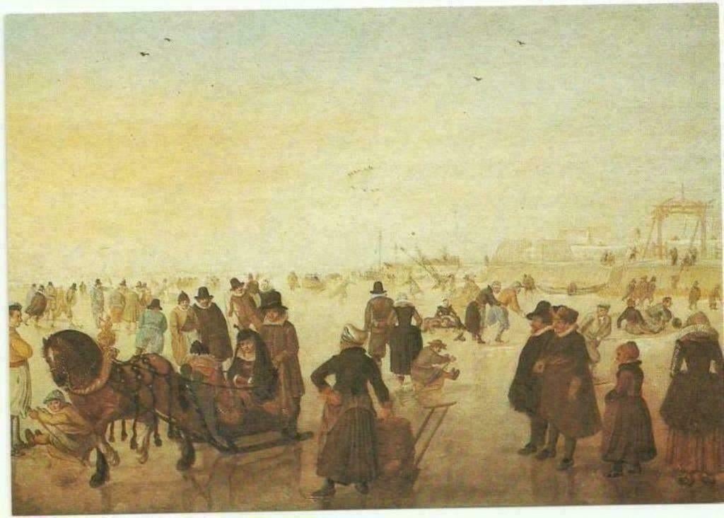 AK Hendrick Avercamp - IJsgezicht ca. 1618, Verzenden, 1960 tot 1980, Ongelopen, Stad of Dorp