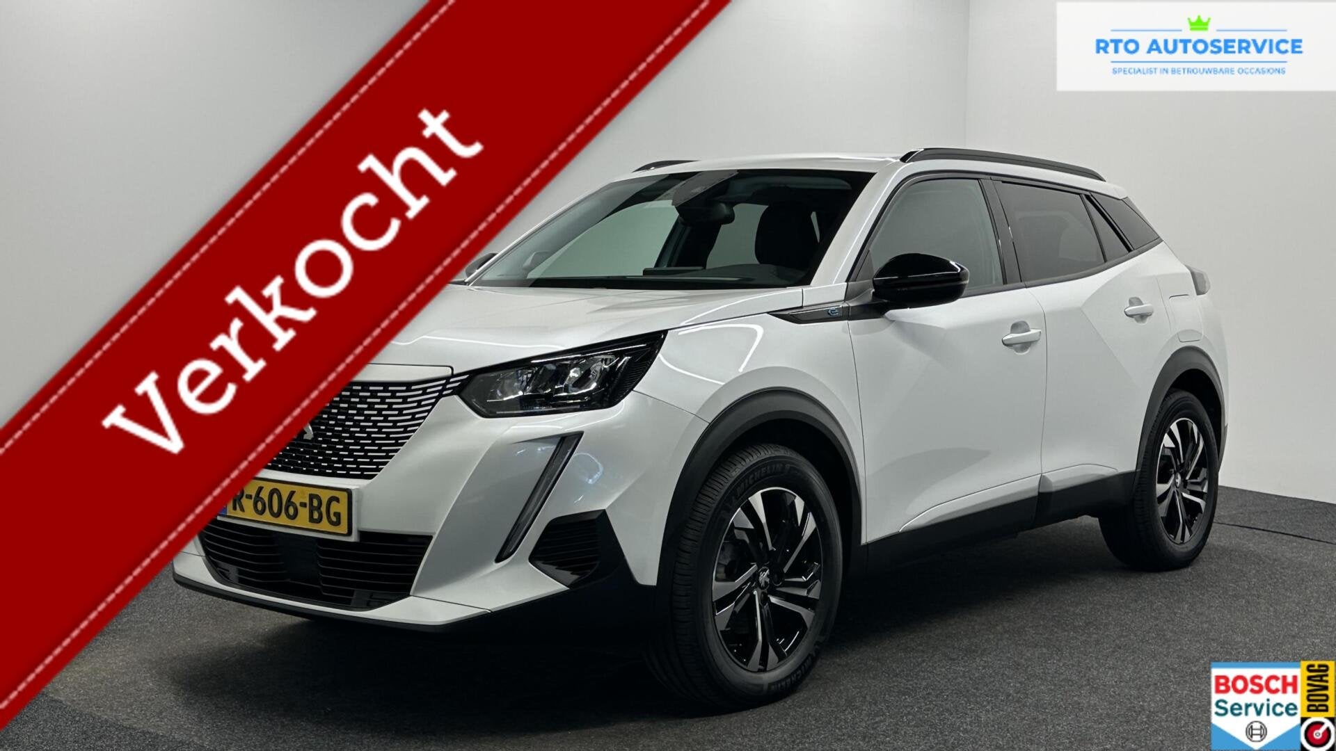 Peugeot e-2008 EV Allure Pack 50 kWh 93%SOH 3 FASE CAMERA EC, Auto's, 136 pk, Gebruikt, Zwart, Met garantie (alle)