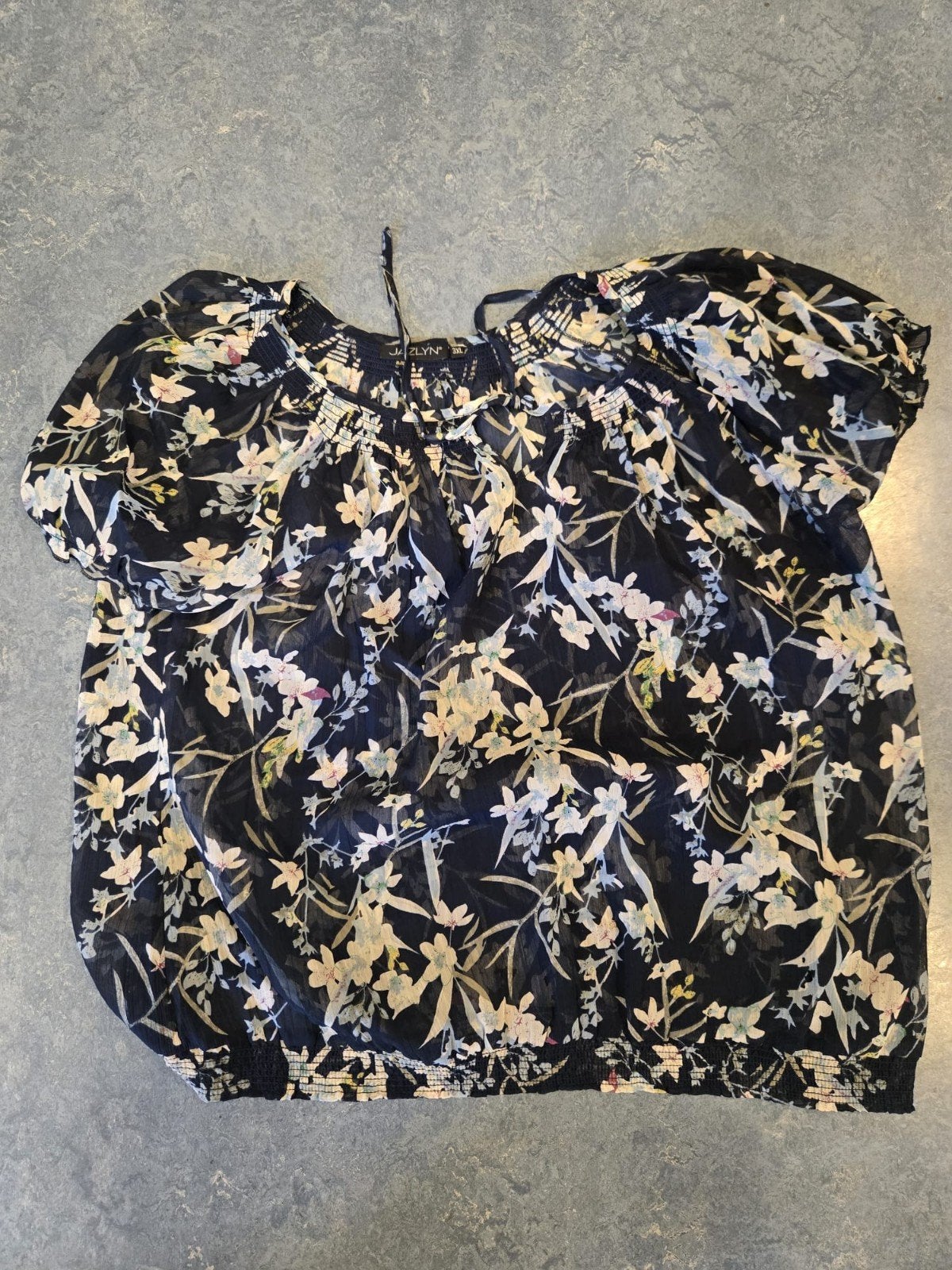 Jazlyn blouse met bloemenprint - Maat 3XL, Kleding | Dames, Jazlyn, Ophalen, Maat 46/48 (XL) of groter, Korte mouw