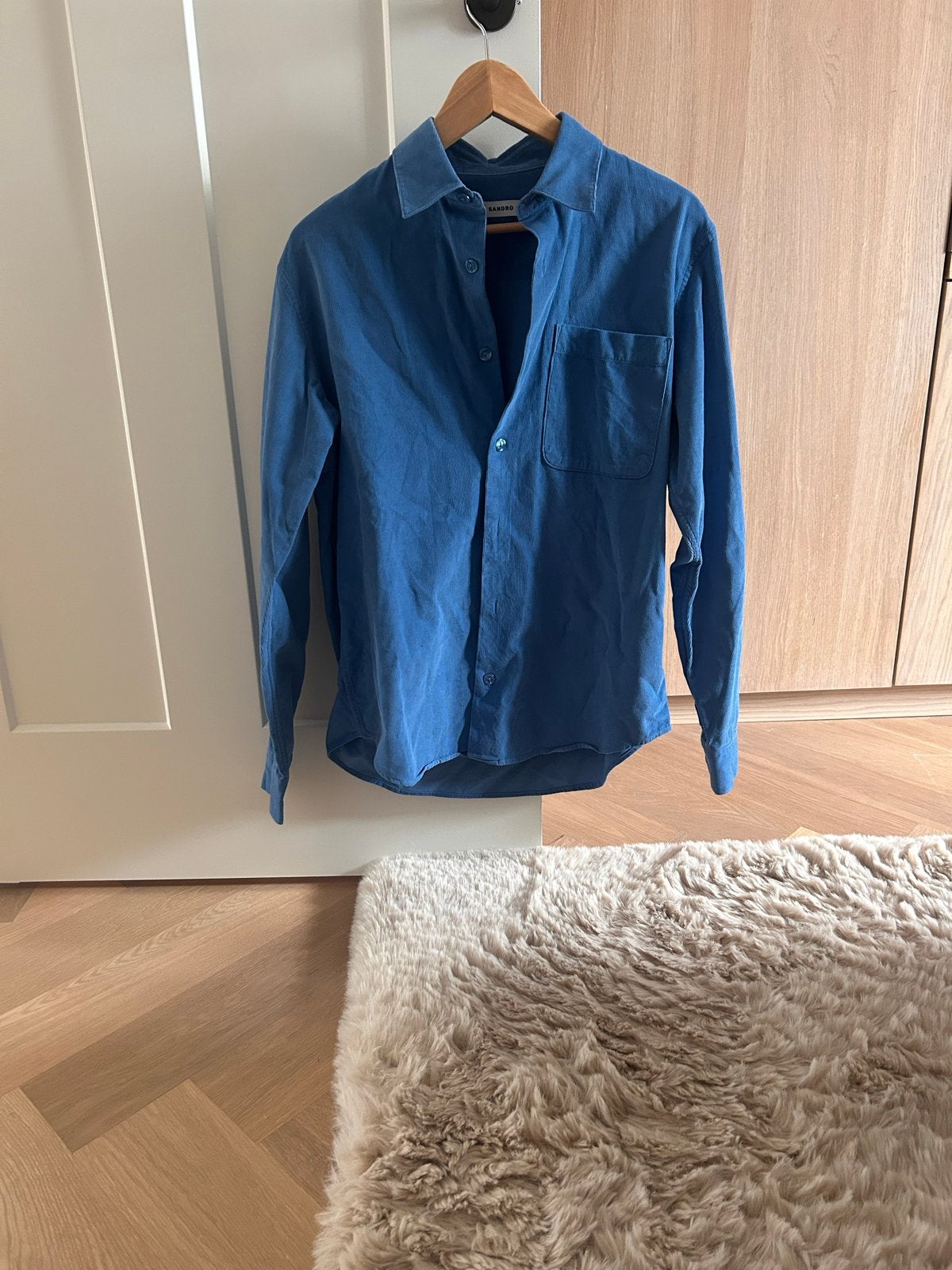Sandro overhemd maat M, zo goed als nieuw, Ophalen, Zo goed als nieuw, Blauw, Halswijdte 39/40 (M)