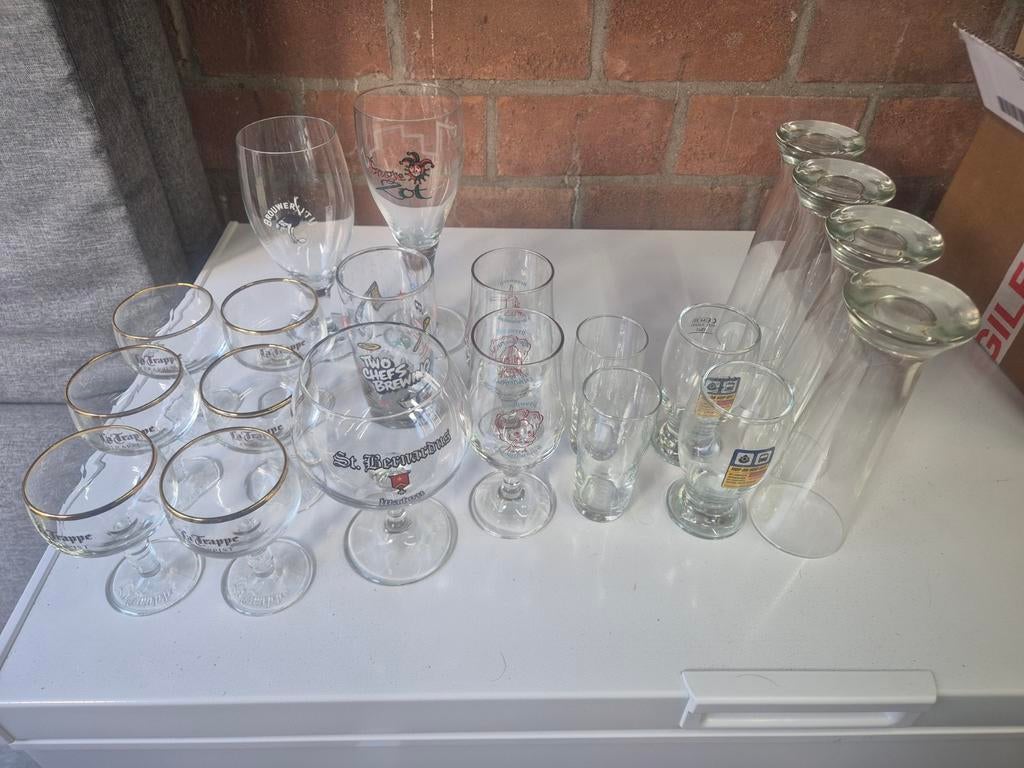 Diverse bierglazen: La Trappe, Brouwerij 't IJ, Brugse Zot, Ophalen of Verzenden